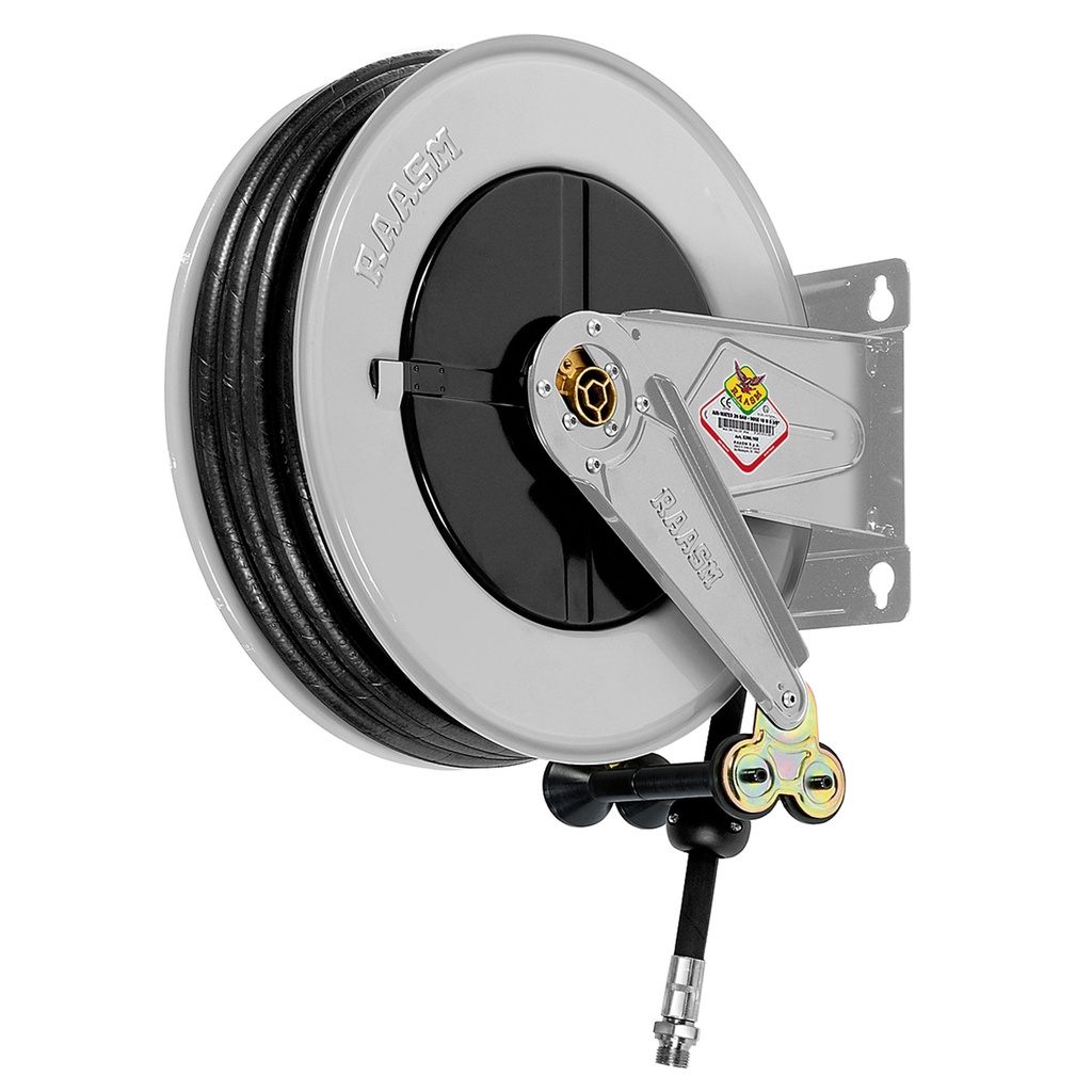 [8430.501] RAASM 1/4" x 12m 430 Series Open Grease Hose Reel